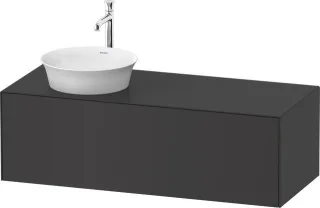 Duravit White Tulip Konsolenwaschtischunterbau wandhängend Graphit Seidenmatt 1300x550x408 mm - WT49 WT4977L58580010