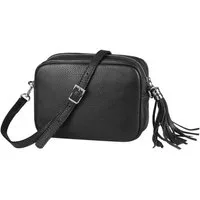 ITALYSHOP24 Schultertasche Made in Italy Damen Leder Tasche Umhängetasche CrossOver Brusttasche, PREMIUM Bodybag Handytasche Bauchtasche Gürteltasche Reise Freizeit