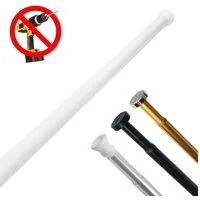 Sanilo Duschvorhangstange 90 - 160 cm oder 120 - 220 cm in schwarz, gold, weiß, chrom, Ø 28 mm, ausziehbar, Klemmstange, geklemmt, Aluminium, einfache Montage ohne Bohren, für Duschvorhang, bis zu 10 Kg belastbar