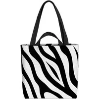 VOID Henkeltasche (1-tlg), Zebramuster gestreift Zebra-Fell gemustert Schwarz Weiss Muster Afrik