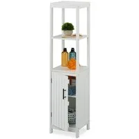 relaxdays Midischrank Weißer Badezimmerschrank