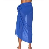 Agger Strandrock Strand-Sarong für Damen, Transparenter Bikini-Überwurf,Wickeltuch Wickelrock oder Bikini Cover-up,sommerlicher Strand- und Urlaubsschutz