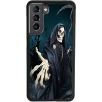 Traumhuelle Handyhülle TPU HÜLLE Silikon MOTIV 43 Case Cover Schutzhülle Backcover Etui 5G, Sensenmann Handy Bumper Smartphone Rückschale Schwarz