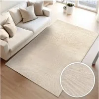 TT Home Teppich Diele, Esszimmer, Flur, Schlafzimmer, Wohnzimmer, Rechteckig, Höhe: 13 mm, Wohnzimmer Teppich Esszimmer Kurzflor Boho Design Skandinavisch Abstra