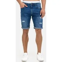 Indicode Jeansshorts Herren Caden Jeans Shorts Herrenshorts mit 5 Taschen, Denimstyle