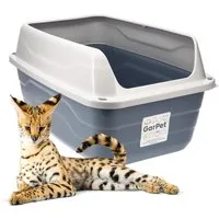 GarPet Katzentoilette Katzenklo XXL mit hohem Rand Katzenklo für große Katzen Klo offen
