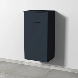 Sanipa 3way Mittelschrank mit 1 Auszug und 1 Wäschekorbklappe, Marine-Matt, SP1541R SP1541R