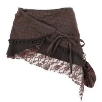 Guru-Shop Minirock Goa Minirock, Wickelrock, Cacheur - braun alternative Bekleidung