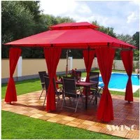 Swing&Harmonie Pavillon LED - Pavillon 3x4m Minzo Garten Pavillion, Solar Pavilion Gartenzelt Designer Pavilon