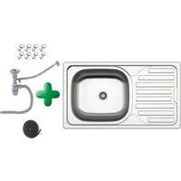 Faizee Home Edelstahlspüle Edelstahl Einbauspüle 76x44 cm – Stilvoll, Praktisch & Kompakt
