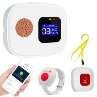 Tuya WiFi SOS Wireless Caregiver Pager Call Button System Emergency Alert Button for Seniors Patient Disabled Elderly In