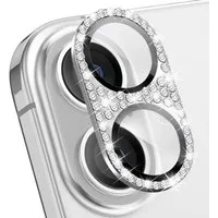Wigento Handyhülle Für Apple iPhone 17 Kamera Diamant Design Schutzglas Metall Silber, Aluminiumlegierung, hohe Lichtdurchlässigkeit, Anti-Fingerprint