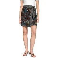 Zero Minirock Damen mit Print. Wickel-Design