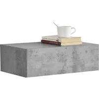 en.casa Nachtschrank »Oslo« Wandboard mit Schublade 46x30x15cm Beton-Optik