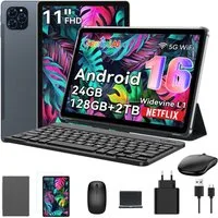 TABWEE T9 11" FHD Android 16 WiFi tablet mit Tastatur/Maus/Hülle Tablet (11", 128 GB, Android16, Android 16, FHD Display, KI-Unterstützung, mit Zubehör)