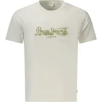 Pepe Jeans T-Shirt Herren T-Shirt aus Bio-Baumwolle - Weiß, Kurzarm