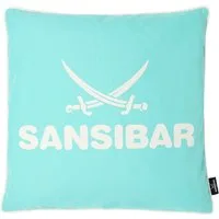 Sansibar Sylt Dekokissen Outdoor Kissen Sansibar (1 Stück), Logodruck, 45x45 cm, Kissenfüllung, Outdoor geeignet, wasser- und schmutzabweisend