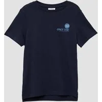 s.Oliver Kurzarmshirt T-Shirt Jerseyshirt aus Baumwolle mit Front- und Rückenprint