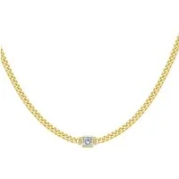 Sternvoll Goldkette IGI zert. VVS Cuban Collier 0.57 ct Diamanten 750 Gold, VVS Reinheit, 0.74 ct Gesamtkarat, IGI Zertifikat