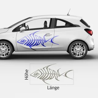 Carstylingaufkleber Fishbone aus Klebefolie zum selber bekleben
