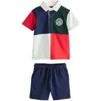 Next Shirt & Shorts Kurzärmeliges Polo-Shirt und Shorts im Set (2-tlg)