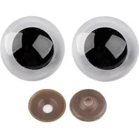 maDDma Puppen Accessoires-Set 1 Paar Sicherheits-Augen 40mm groß Kunststoff Teddy Puppen Amigurumi, transparent