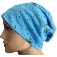 Taschen4life Beanie Slouch Longbeanie Mütze leichte Damen Beanie, Motiv Pusteblume, Sommermütze