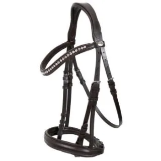 Hans Melzer Horse Equipment Hans Melzer Trense Calgary englisches Reithalfter ohne Sperrriemen braun/silber VB/ COB (Vollblut)