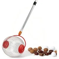 Gravidus Rollsammler Rollsammler Ø22 cm mit Teleskopstiel 52–120 cm Obstsammler Nusssammler