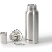 Wenco Isolierflasche Trinkflasche 0,5l / 500ml Edelstahl, Silber, stundenlange Isolation von Warm & Kaltgetränken, BPA-frei