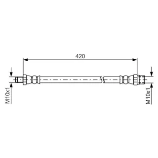 Bosch Bremsschlauch hinten Mercedes Coupe S-Klasse Sl T1 T1/Tn T2/Ln1