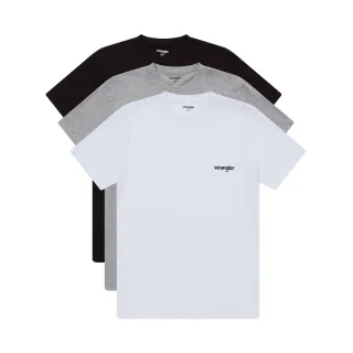 Wrangler Herren-T-Shirts – Marston – Schwarz/Grau/Weiß – 3er-Pack