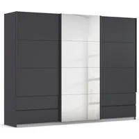 rauch Schwebetürenschrank Kleiderschrank Schrank Garderobe Wäscheschrank ELARA mit Spiegel praktische Schubladen optional farblich abgesetzt MADE IN GERMANY