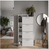 Vicco Schuhkipper Orlando, Weiß, 80 x 166.1 cm mit 4 Fächern (1 St)