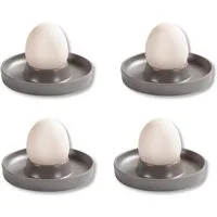 Kesper Eierbecher Eierbecher Set aus Melamin, edles Grau, 4 Stück, (4-tlg), Perfekter Frühstückspartner