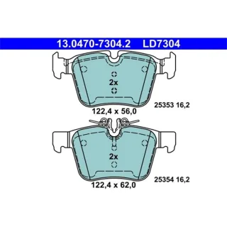 ATE Bremsbel?ge hinten Mercedes C-Klasse W205 13.0470-7304.2