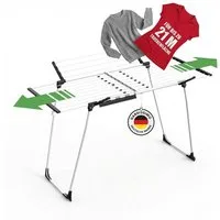 Gardissimo Wäscheständer Extend ausziehbar klappbar mit Rollen Wäschetrockner, 21 m Trockenfläche / ausziehbar / klappbar / mit Rollen