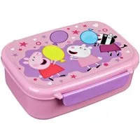 Peppa Pig Lunchbox Rosa Brotdose 18 x 14 x 6 cm Snackbox für Schule unterwegs, (Packung)