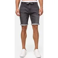 Indicode Jeansshorts Herren Azibo Jeans Shorts Herrenshorts elastischer Bund samt Tunnelzug