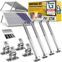 avoltik Solarmodul-Halterung Solarmodul Halterung Alu Aufständerung für Photovoltaik Winkel 15°-30°, (Solarmodul Halterung Alu Aufständerung für Photovoltaik Winkel 15°-30°, Solarmodul Halterung Alu Aufständerung für Photovoltaik Winkel 15°-30°, Farb