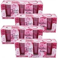 HS Candle Duftkerze (1-tlg), Kerze im Glas, 12er Pack "Klassische Düfte" mit ca. 12 Std. Brenndauer