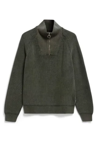 Armedangels - Pullover aus Bio-Baumwolle - Kaalves Gmt Dye grün - Gr. - XL