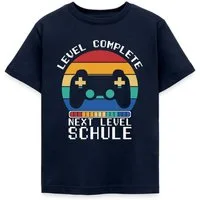 Spreadshirt T-Shirt Kita Abschluss Einschulung Next Level Schule Gaming Kinder T-Shirt (1-tlg) Fällt klein aus. Wir empfehlen, eine Größe größer zu bestellen.
