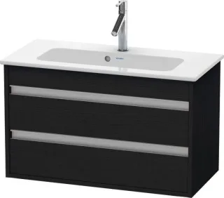Duravit Ketho Waschtischunterbau wandhängend Eiche Schwarz Matt 800x385x480 mm - KT645301616 KT645301616