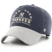 '47 Brand Baseball Cap '47 Brand MLB Cap New York Yankees WINDHAM SUEDE '47 Clean Up Navy (Basecap, Basecap, Clean Up Cap) gebogener grauer Wildlederschirm