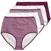 Ulla Popken Maxislip Maxislips 5er-Pack Muster/einfarbig