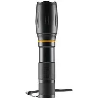 Hama LED Taschenlampe LED-Taschenlampe, Batterien, Zoom, COB, Aluminium, 3 Modi, stromsparend, robust