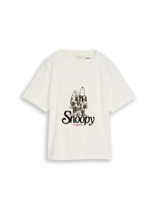 Tom Tailor - T-Shirt mit Snoopy-Print off white - Gr. - XXXL