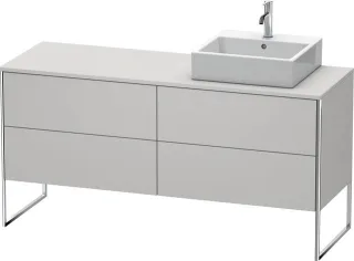 Duravit XSquare Konsolenwaschtischunterbau bodenstehend Nordic Weiß Seidenmatt 1600x548x778 mm - XS4 XS4924R3939