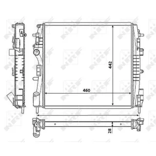 NRF Motork?hler gel?tet Renault Kangoo 1,5 53938